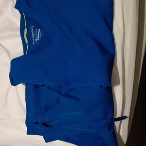 Healing hands royal blue size small scrub set